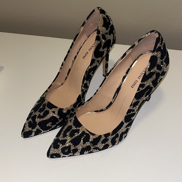 Sparkly Leopard Print Heels - Picture 3 of 4